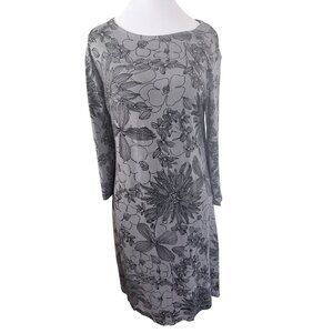 Bryn Walker Midi Dress Womens Size S‎ Gray Floral Casual Fall
